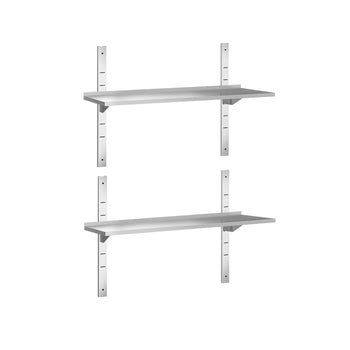 Półki naścienne PREMIUM - 1400x300mm - z 2 piętrami - Prime Gastro