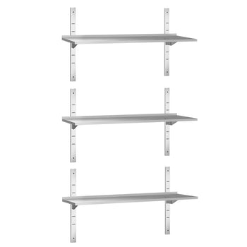 Półki naścienne PREMIUM - 1500x400mm - z 3 piętrami - Prime Gastro