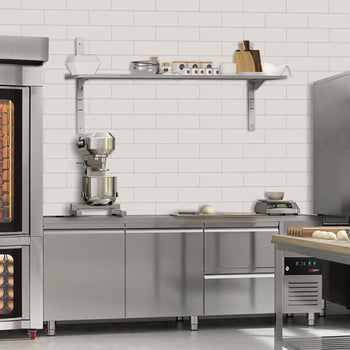 Półki naścienne ECO - 1600x400mm - z 2 piętrami - Prime Gastro