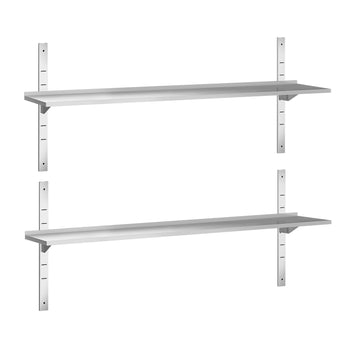 Półki naścienne PREMIUM - 1800x400mm - z 2 piętrami - Prime Gastro