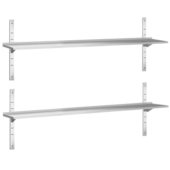 Półki naścienne PREMIUM - 2000x400mm - z 2 piętrami - Prime Gastro