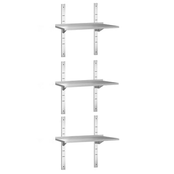 Półki naścienne PREMIUM - 800x400mm - z 3 piętrami - Prime Gastro