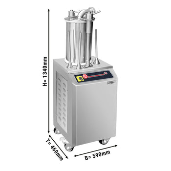 Hydrauliczny napełniacz do kiełbas - 26 litrów - 1,1 kW - stal nierdzewna - Prime Gastro