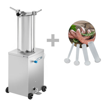 Hydrauliczna nadziewarka do kiełbas - 15 litrów - 560 W - stal nierdzewna - Prime Gastro