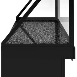 Witryna do ekspozycji gorących potraw TORONTO – 1800 mm – czarny front – podgrzewana płyta