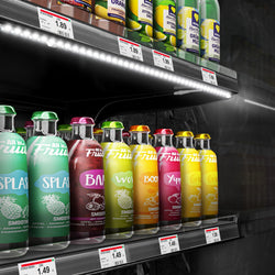 Witryna chłodnicza naścienna - 1320 mm - 595 litrów - z 2 izolowanymi szklanymi drzwiami skrzydłowymi i 4 półkami