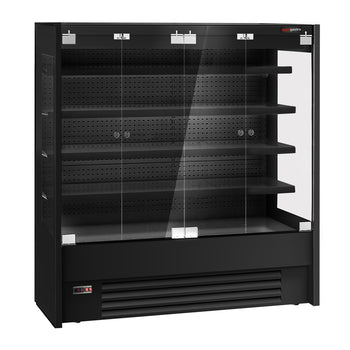 Witryna chłodnicza naścienna - 1960 mm - z oświetleniem LED, szklanymi drzwiami & 4 półkami - Prime Gastro