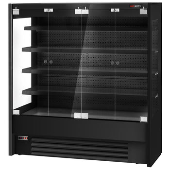 Witryna chłodnicza naścienna - 1960 mm - z oświetleniem LED, szklanymi drzwiami & 4 półkami - Prime Gastro