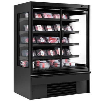 Witryna chłodnicza naścienna - 1330 mm - 711 litrów - z izolowanymi szklanymi drzwiami & 4 półkami - Prime Gastro