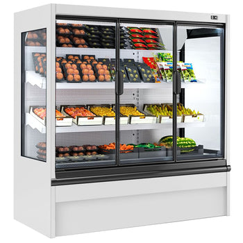 Witryna chłodnicza naścienna - 1955 mm - 555 litrów - z izolowanymi szklanymi drzwiami & 2 półkami - Prime Gastro