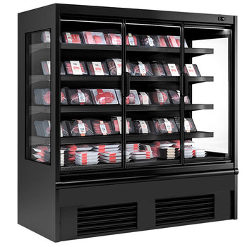 Witryna chłodnicza naścienna - 1955 mm - 683 litry - z izolowanymi szklanymi drzwiami & 4 półkami - Prime Gastro