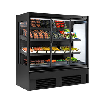 Witryna chłodnicza naścienna - 1955 mm - 677 litrów - z izolowanymi szklanymi drzwiami & 2 półkami - Prime Gastro