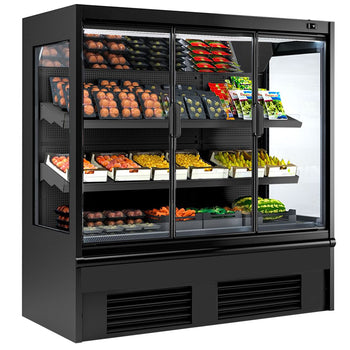 Witryna chłodnicza naścienna - 1955 mm - 677 litrów - z izolowanymi szklanymi drzwiami & 2 półkami - Prime Gastro