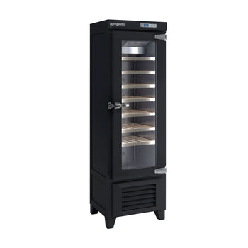 Chłodziarka do wina - prawdziwe drewno - 1 strefa klimatyczna - 265 litrów - maks. 42 butelki - Prime Gastro