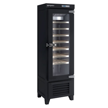 Chłodziarka do wina - prawdziwe drewno - 1 strefa klimatyczna - 265 litrów - maks. 42 butelki - Prime Gastro