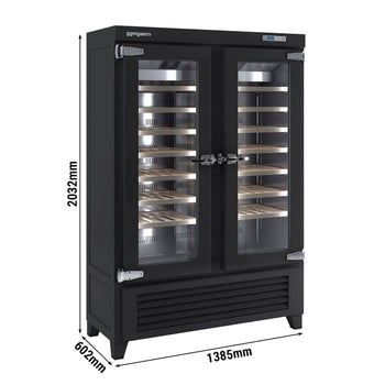 Chłodziarka do wina - prawdziwe drewno - 1 strefa klimatyczna - 640 litrów - maks. 84 butelki - Prime Gastro