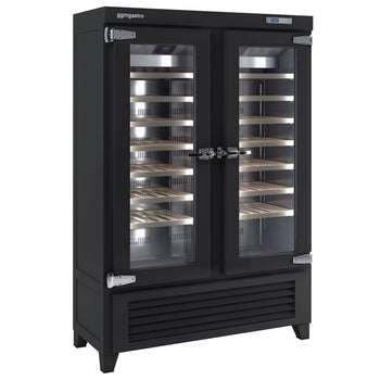 Chłodziarka do wina - prawdziwe drewno - 1 strefa klimatyczna - 640 litrów - maks. 84 butelki - Prime Gastro