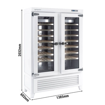 Chłodziarka do wina - prawdziwe drewno - 1 strefa klimatyczna - 640 litrów - maks. 84 butelki - Prime Gastro