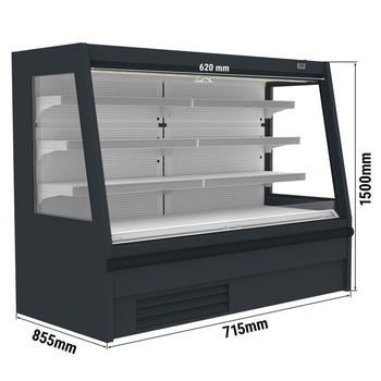 Witryna chłodnicza naścienna - 715 mm - 179 litry - z oświetleniem LED & 3 półkami - Prime Gastro