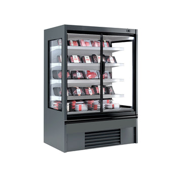 Witryna chłodnicza naścienna - 1018 mm - 602 litry - z izolowanymi szklanymi drzwiami & 4 półkami - Prime Gastro