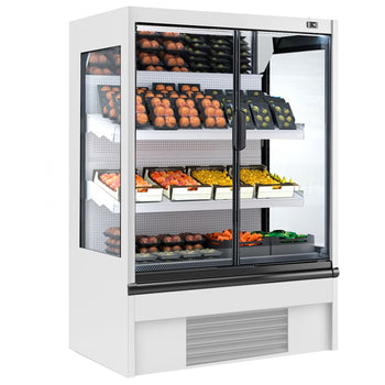 Witryna chłodnicza naścienna - 1018 mm - 278 litrów - z izolowanymi szklanymi drzwiami & 2 półkami - Prime Gastro