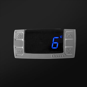 Witryna chłodnicza naścienna - 1018 mm - 528 litrów - z izolowanymi szklanymi drzwiami & 3 półkami - Prime Gastro