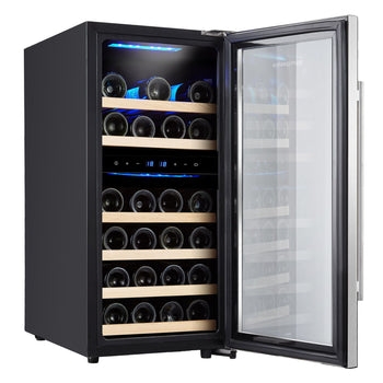 Chłodziarka do wina - 2 strefy klimatyczne - 100 litrów - maks. 33 butelki - Prime Gastro