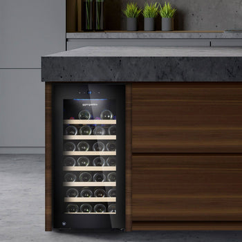 Chłodziarka do wina - 1 strefa klimatyczna - 100 litrów - maks. 38 butelek - Prime Gastro