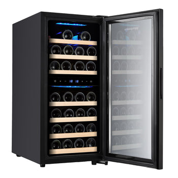 Chłodziarka do wina - 2 strefy klimatyczne - 100 litrów - maks. 33 butelki - Prime Gastro