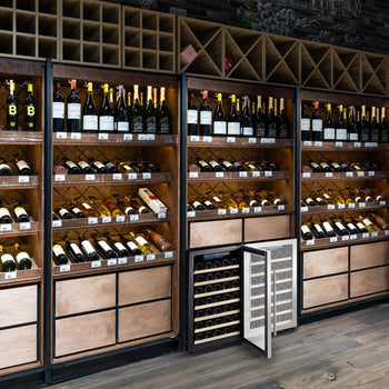 Chłodziarka do wina - 1 strefa klimatyczna - 120 litrów - maks. 52 butelki - Prime Gastro