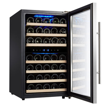 Chłodziarka do wina - 2 strefy klimatyczne - 120 litrów - maks. 45 butelek - Prime Gastro