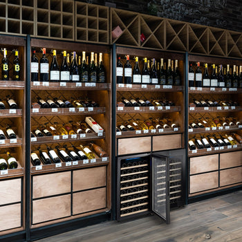 Chłodziarka do wina - 1 strefa klimatyczna - 120 litrów - maks. 52 butelki - Prime Gastro