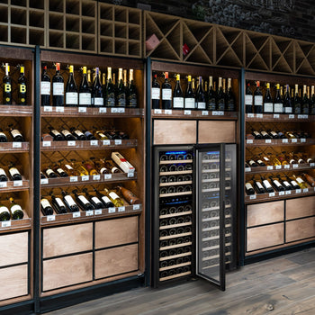 Chłodziarka do wina - 2 strefy klimatyczne - 160 litrów - maks. 53 butelki - Prime Gastro