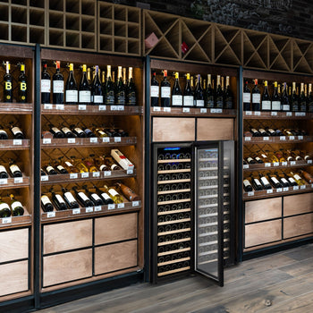 Chłodziarka do wina - 1 strefa klimatyczna - 200 litrów - maks. 80 butelek - Prime Gastro