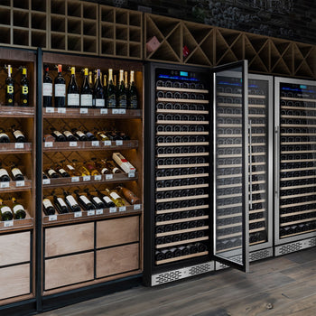 Chłodziarka do wina - 2 strefy klimatyczne - 450 litrów - maks. 160 butelek - Prime Gastro