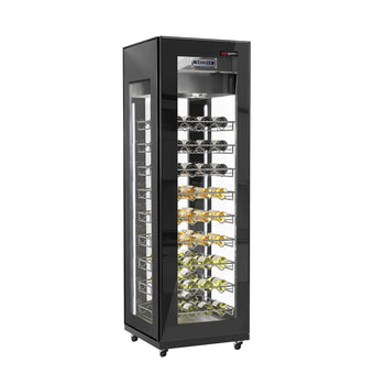 Chłodziarka do wina panoramiczna - 1 strefa klimatyczna - 400 litrów - maks. 81 butelek - Prime Gastro