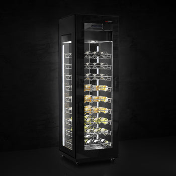 Chłodziarka do wina panoramiczna - 1 strefa klimatyczna - 400 litrów - maks. 81 butelek - Prime Gastro