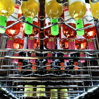 (2 szt.) Chłodziarka do wina panoramiczna - 1 strefa klimatyczna - 400 litrów - maks. 81 butelek - Prime Gastro