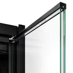 (2 sztuki) Witryna chłodnicza naścienna do supermarketów - 3750 mm - z bezramowymi, izolowanymi szklanymi drzwiami, 5 półek