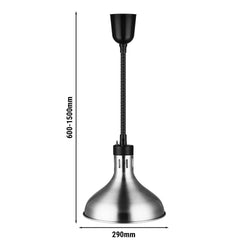 Lampa grzewcza do potraw wisząca - 275W - Ø 290mm - stożkowa - regulowana wysokość