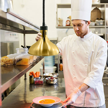 Lampa grzewcza - 275 W - Ø 290 mm - Złota - Prime Gastro