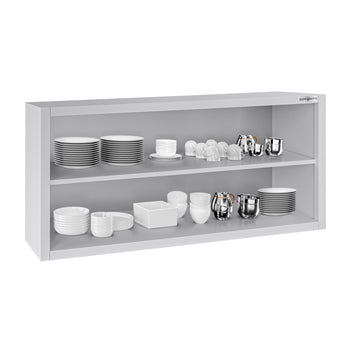 Szafka wisząca naścienna ze stali nierdzewnej ECO - 1200x400 mm - bez drzwi przesuwnych - 650 mm wysokości - Prime Gastro