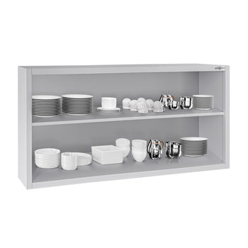 Szafka wisząca naścienna ze stali nierdzewnej ECO - 1800x400 mm - bez drzwi przesuwnych o wysokości 800 mm - Prime Gastro