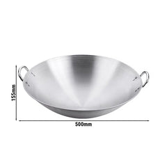 Patelnia wok ze stali nierdzewnej - Ø 450 mm