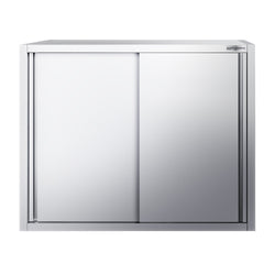 Szafka wisząca ze stali nierdzewnej PREMIUM - 1000 x 400 mm - z drzwiami przesuwnymi - wysokość 1000 mm