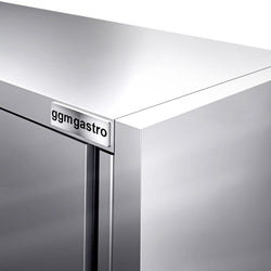 Szafka wisząca ze stali nierdzewnej PREMIUM - 1800 x 400 mm - z drzwiami przesuwnymi - wysokość 1000 mm