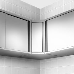 Szafka wisząca ze stali nierdzewnej PREMIUM - 1000 x 400 mm - z drzwiami przesuwnymi - wysokość 1000 mm