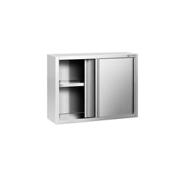 Szafka wisząca naścienna ze stali nierdzewnej PREMIUM - 1000x400 mm - z drzwiami przesuwnymi - wysokość 800 mm