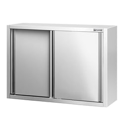 Szafka wisząca naścienna ze stali nierdzewnej PREMIUM - 1000x400 mm - z drzwiami przesuwnymi - wysokość 800 mm