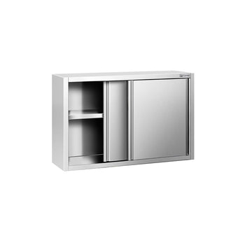 Szafka wisząca naścienna ze stali nierdzewnej PREMIUM- 1200x400 mm - z drzwiami przesuwnymi - wysokość 800 mm - Prime Gastro